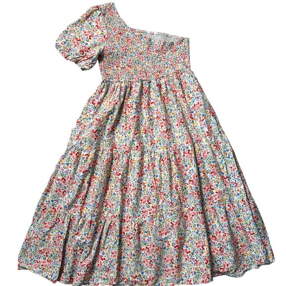 Arula Abriella Ditzy Floral Smocked 1 Shoulder Puff Sleeve Dress Pockets Size 3X - Picture 8 of 11